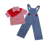 APLVFFZH Farmer Costume for, Overall And Top for The Holiday Carnival, L