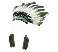 APLVFFZH Feather Headdress Accessories Native American Indian for Show Cosplay Dance, Green