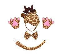 APLVFFZH Giraffe Headband -tail Fly -gloves Set, Animal Long Cock for The Prom Birthday, without Tutu
