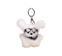 APLVFFZH Glasses Puppy Plush Keychain, Cute Dog Doll Keyring for Handbag, B