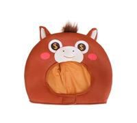 APLVFFZH Horse Hat Party Cosplay Headgear Funny Cartoon Head Cover Decoration Cute Lovely Dress Up Cap Warm Lightweight Suitable for Adults K, Brown