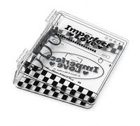 APLVFFZH Loose-Leaf Card Collection, Acrylic, 90s Cassette, Grid Inner Pages, For Display, 3-inch heartbeat black, Black, 3 inch