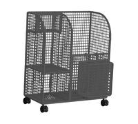 APLVFFZH Mat Holder As Exercise Bike Accessory Stand And Vertical Shelf Space-saving Sports Mat Storage with Wheels for Flexible Use for Accessories, Black