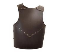 APLVFFZH Medieval Chest Armor Adjustable Knight Breastplate Costume for Role Playing, Dark Brown