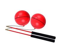 APLVFFZH Pack of 2 Fitness Balls, Gymnastics Balls, Hand Throw Balls, Arm Including Bar for A Comprehensive Stretching Program for Adults to Improve Th, Red