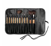 APLVFFZH Professional Makeup Brush Set with Case, Synthetic Fiber Makeup Brushes for & Beginners, Makeup, Wood Color, Brown, 12 Brushes