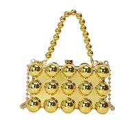 APLVFFZH Shoulder Bag with Chain Strap, Travel Bag for The Way to Work, Golden