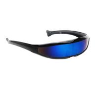 APLVFFZH Terre Large Size Women's Beautiful Sunglasses, Black Frame Blue Mirrored, as described