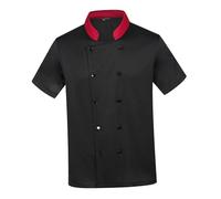 APLVFFZH Uniform Chef Jacket for Cooking Bakery in Food, Black M