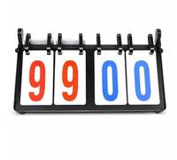 APLVFFZH Waterproof, Pvc - No Power Needed - Cold Rolled Steel - Laminated Paper - Tabletop Design - Large Numbers - For, ABS Red and Blue Four-Digit Scoreboard