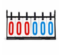 APLVFFZH Waterproof, Pvc - No Power Needed - Cold Rolled Steel - Laminated Paper - Tabletop Design - Large Numbers - For, ABS Red and Blue Six-Digit Scoreboard
