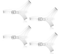 APLZGMG 2 Pairs Detachable Shoe Straps for High Heels Clear Invisible High Heel Shoe Straps Elastic Adjustable Ankle Shoelaces Anti Loose Shoelace with Adjustable Buckle for Holding Loose Heels