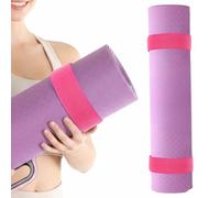 APLZGMG 2 Pcs Yoga Mat Strap, 23.6" L x 2" W Adjustable Yoga Mat Strap Holder, Elastic Heavy-Duty Bungee Straps Band Fits Most Size Workout, Exercise, and Pilates Mats(Rose Red)