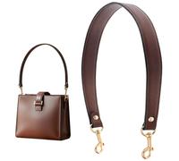 APLZGMG 20.3 Inch Leather Purse Strap, Short Replacement Shoulder Strap, 1 Inch Wide Leather Purses Straps for Handbag(Brown)