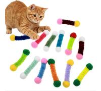APLZGMG 24 Pcs Cat Spring, Colorful Cotton Cat Springs Spiral, Kitten Springs Interactive Cats Toys Plush Coil Spiral for All-Age Kitten Bouncing Play, Training, Swatting, Biting, Hunting