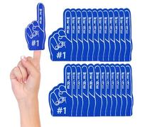 APLZGMG 24 Pcs Mini Foam Fingers, We're #1 Fan Foam Hand, Sports Themed Birthday Party Supplies Cheerleader Gifts for Sports Events(Dark Blue)