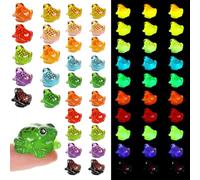 APLZGMG 30 Pcs Luminous Mini Resin Frogs, 10 Colors Glow in The Dark Frog Statues, Miniature Craft Decor for Terrarium & Fairy Garden, Mini Resin Frogs for Moss Landscape Decoration(Assorted Colors)