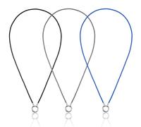 APLZGMG 3Pcs Eyeglass Holder Necklace Ring, Stainless Steel Glasses Holder Strap Chain Loop Ring, Hanging Rings Reading Glasses Sunglasses Anti-Lost Lanyard, Stylish Eyeglass Chains for Women Men