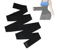 APLZGMG 4 Meter Waist Trainer Wrap, Elastic Tummy Snatch Bandage Stomach Wraps for Belly Fat, Postpartum Waist Band Lumbar and Back Support Compression Wrap for Body Shaping Black