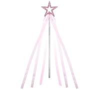 APLZGMG Star Fairy Wand with Ribbon, 13 Inch Princess Wands, Magic Wands for Costume Birthday Party Wedding Halloween Christmas Cosplay, Wand for Angel Dress up (Pink)