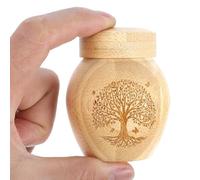 APLZGMG Wooden Small Urns for Human Ashes Keepsake with Tree of Life Pattern, Beautifully Mini Cremation Urns for Ashes Human Male Female Pet Dog Cat Ash Bamboo Urn Tube Keepsake