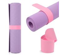 APLZGMG Yoga Mat Strap, One Snap Yoga Mat Slap Band for Keep Mats Tightly Rolled, Elastic One Snap Straps Band Fits Most Size Workout, Exercise, and Pilates Mats(20" L x 2" W)