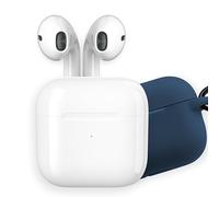 APM 600331 Wireless Bluetooth Headphones, Charging Box, Wireless Earphone, Stereo Sound, Bluetooth Headset, Night Blue Silicone, Compatible with PC Smartphone Tablet, White
