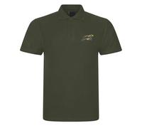 Apm Apparel Dog Racing Embroidered Mens Polo Shirt - Embroidery Greyhound Racing Races Men's Polo (UK, Alpha, XL, Regular, Regular, Olive)