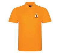 Apm Apparel for God and Ulster Embroidered Men's Polo Shirt - Battle of The Boyne Red Hand of Ulster T Shirt Embroidery (UK, Alpha, S, Regular, Regular, Orange)