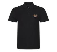 Apm Apparel Horse Racing Embroidered Mens Polo Shirt - Embroidery Racing Horses The Races Men's Polo (UK, Alpha, M, Regular, Regular, Black)