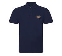 Apm Apparel Horse Racing Embroidered Mens Polo Shirt - Embroidery Racing Horses The Races Men's Polo (UK, Alpha, L, Regular, Regular, Navy)
