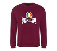 Apm Apparel Irish Skinhead Large Logo Men's Sweatshirt - Ireland Flag Skin Head Sweater Jumper Sweat