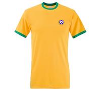 Apm Apparel Mod Target Laurel Wreath Embroidered Mens Ringer T Shirt Scooter Ska Mods Embroidery