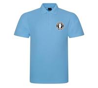 Apm Apparel Northern Soul Keep The Faith Men's Polo Shirt Ska Mod Casual (UK, Alpha, L, Regular, Regular, Sky Blue)