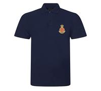 Apm Apparel Queen's Lancashire Regiment Insignia Mens Embroidered Polo Shirt British Army Military Embroidery (UK, Alpha, L, Regular, Regular, Navy)