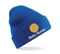Apm Apparel Relic Hunter Metal Detector Detectorist Embroidered Beanie Hat, Bob Hat Gold Coin Metal Detecting Embroidery (UK, Alpha, One Size, Royal)