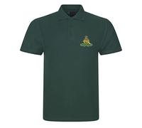 Apm Apparel Royal Artillery Insignia Mens Embroidered Polo Shirt British Army Military Embroidery (UK, Alpha, S, Regular, Regular, Green)