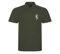 Apm Apparel Royal Electrical & Mechanical Engineers REME Insignia Mens Embroidered Polo Shirt British Army Military Embroidery (UK, Alpha, M, Regular, Regular, Military Green)