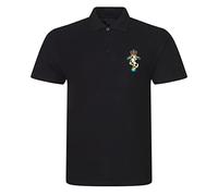 Apm Apparel Royal Electrical & Mechanical Engineers REME Insignia Mens Embroidered Polo Shirt British Army Military Embroidery (UK, Alpha, L, Regular, Regular, Black)