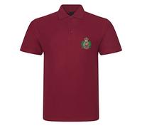 Apm Apparel Royal Engineers Insignia The Sappers Mens Embroidered Polo Shirt British Army Military Embroidery (UK, Alpha, XXL, Regular, Regular, Maroon)