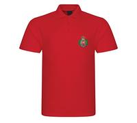 Apm Apparel Royal Engineers Insignia The Sappers Mens Embroidered Polo Shirt British Army Military Embroidery (UK, Alpha, XL, Regular, Regular, Red)
