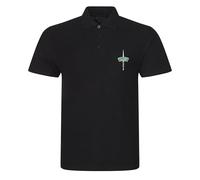 Apm Apparel Royal Marines Commando Dagger Mens Polo Shirt British Army Military (UK, Alpha, M, Regular, Regular, Black)