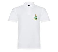 Apm Apparel Royal Marines Commando Insignia Mens Polo Shirt British Army Military (UK, Alpha, S, Regular, Regular, White)