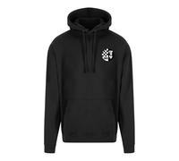 Apm Apparel Ska Rude Boy Portrait Two Tone Embroidered Hoodie - Northern Soul Keep the Faith Ska Mod Casual Hooded Sweatshirt Embroidery (UK, Alpha, 3XL, Regular, Regular, Black)