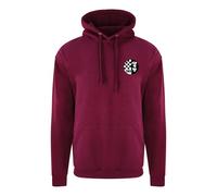 Apm Apparel Ska Rude Boy Portrait Two Tone Embroidered Hoodie - Northern Soul Keep the Faith Ska Mod Casual Hooded Sweatshirt Embroidery (UK, Alpha, L, Regular, Regular, Maroon)