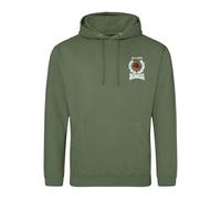 Apm Apparel Skinhead Spirit of 69 Embroidered Hoodie - British Skin Head Hooded Sweatshirt Embroidery (UK, Alpha, L, Regular, Regular, Olive)