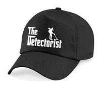 Apm Apparel The Detectorist Metal Detecting Embroidered Baseball Cap - Hat Embroidery Gold Coin Metal Detector (UK, Alpha, One Size, Black)