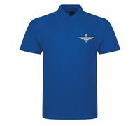 Apm Apparel The Parachute Regiment Paratrooper Paras Insignia Mens Embroidered Polo Shirt British Army Military Embroidery (UK, Alpha, XL, Regular, Regular, Royal)