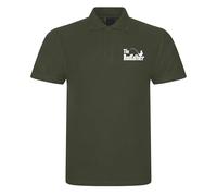 Apm Apparel The Rodfather Mens Embroidered Polo Shirt - Fishing Fisherman Embroidery (UK, Alpha, XL, Regular, Regular, Olive)