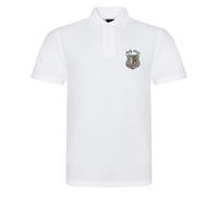 Apm Apparel William of Orange Battle of The Boyne King Billy Embroidered Men's Polo Shirt - Battle of The Boyne Red Hand of Ulster Shirt Embroidery (UK, Alpha, L, Regular, Regular, White)